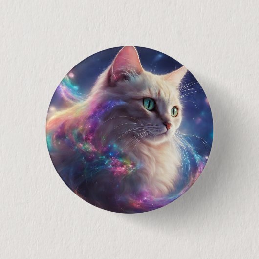 恒星子猫 – 宇宙キャットアート 缶バッジ (正面)