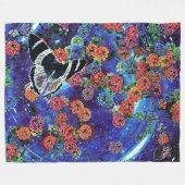 恒星開花 フリースブランケット (正面(横))