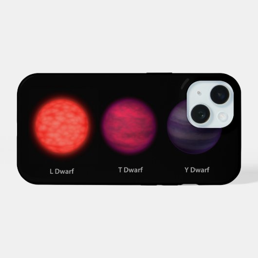 恒星間旅行者から見た褐色矮星 iPhone 15ケース (裏面横)