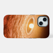 恒星FUオリオン座星を取り巻く物質の円盤 iPhone 15ケース (裏面横)