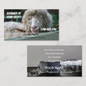 恥おもしろいずかしい仕事に対する歯科専門家の歯 名刺 (正面/裏面)