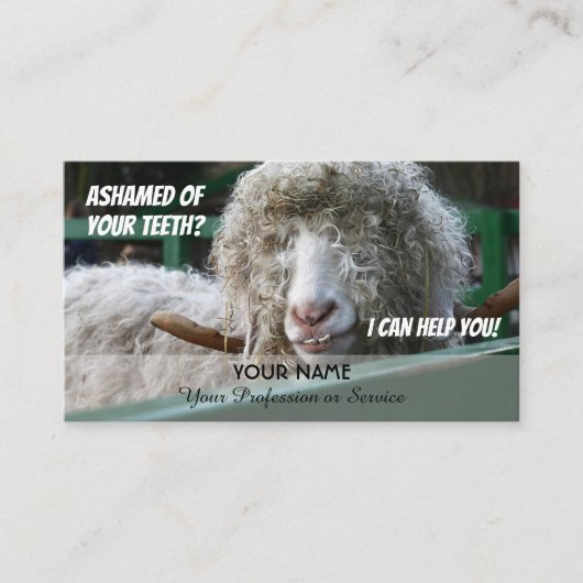 恥おもしろいずかしい仕事に対する歯科専門家の歯 名刺 (正面)