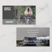 恥おもしろいずかしい仕事に対する歯科専門家の歯 名刺 (正面/裏面)