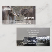 恥おもしろいずかしい仕事に対する歯科専門家の歯 名刺 (正面/裏面)