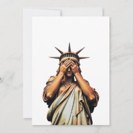 恥じて彼女の顔を覆う自由の女神 カード