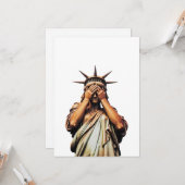 恥じて彼女の顔を覆う自由の女神 カード (正面/裏面インサイチュ)
