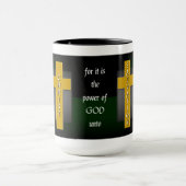 恥じなかったキリスト教の聖書の詩のコーヒー・マグ マグカップ (中央)