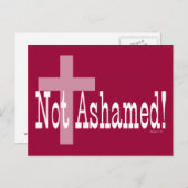 恥じなかった! ロマンの1:16 (十字と) ポストカード (正面/裏面)