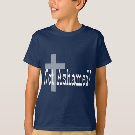 恥じなかった! ロマンの1:16 (十字と) Tシャツ (正面)