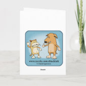 恥ずかしいおもしろい犬の誕生日 カード (裏面)