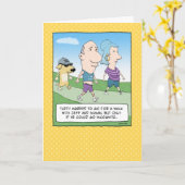 恥ずかしいおもしろい犬の誕生日 カード (黄色い花)