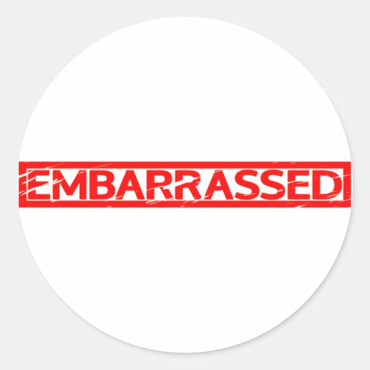 恥ずかしいスタンプ ラウンドシール (正面)