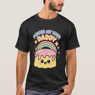 恥ずかしいパパにケーキをたたきつけられちゃうメンズTシャツ Tシャツ