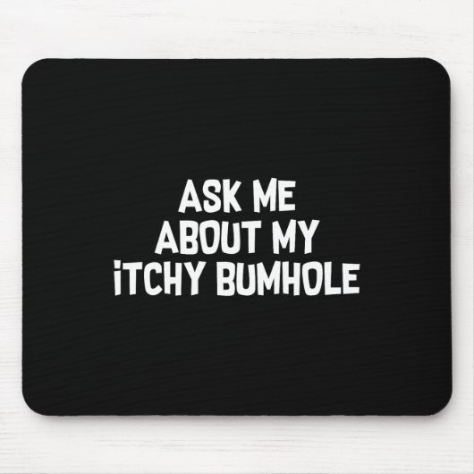 恥ずかしい新郎の罰ゲーム 痒いお尻 マウスパッド (正面)