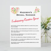 恥ずかしい質問ブライダルシャワー春の花 招待状 (スタンド正面)