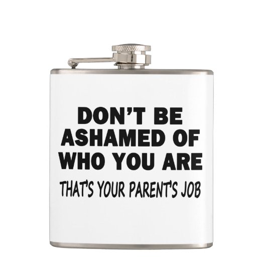 恥ずかしがらないで フラスク (正面)