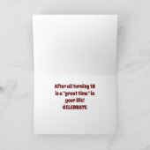 恥ずかしがらない**18誕生日** シーズンカード (内部)