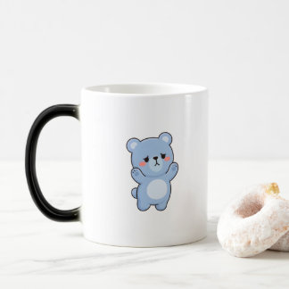 恥ずかしがりベア ミニマルかわいいスタイル モーフィングマグカップ