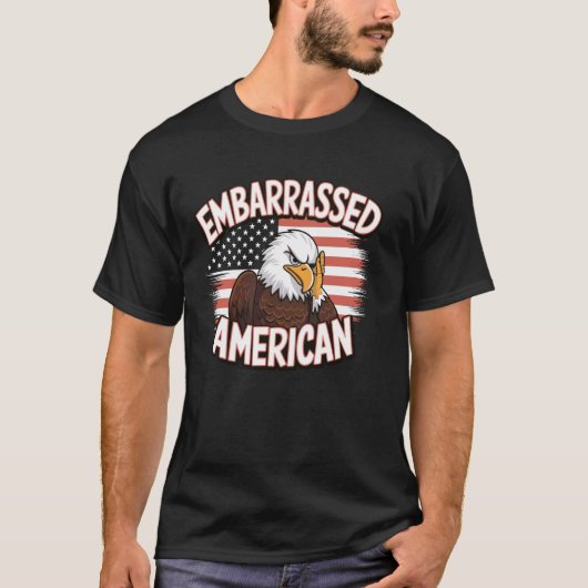 恥ずかしがり屋のアメリカ人 Tシャツ (正面)