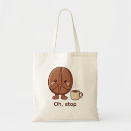 恥ずかしがり屋のコーヒー豆のキャラクター トートバッグ