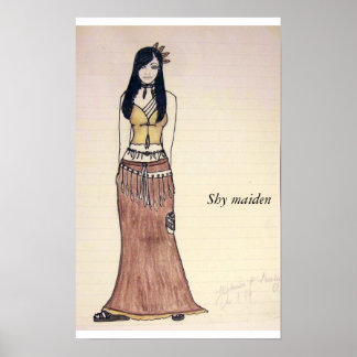 恥ずかしがり屋の乙女、その部分をドレス ポスター