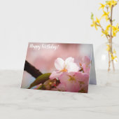 恥ずかしがり屋の桜の花の陰 カード (黄色い花)
