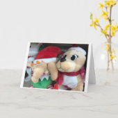 **恥ずかしがり屋**私はクリスマスをどれだけ愛しているか言いたい カード (黄色い花)