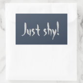 恥ずかしがり屋！ 長方形シール (バッグ)