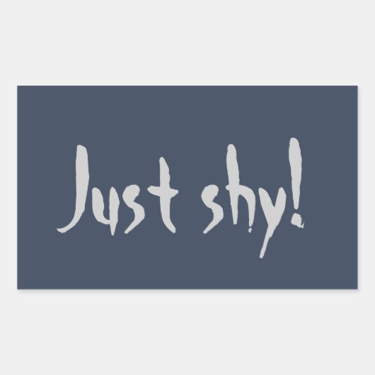 恥ずかしがり屋！ 長方形シール (正面)