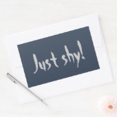 恥ずかしがり屋！ 長方形シール (封筒)