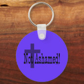 恥ずかしくない！ローマ1:16 （クロス付き） キーホルダー (正面)