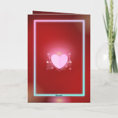 恥ずかしさと愛の赤いバレンタインデー シーズンカード (裏面)