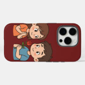 恥ずかしそうなラブモーメント 💕 | かわいいキャラクター Case-Mate iPhoneケース (裏面 (横))