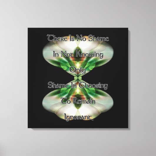 恥と無知キャンバス印刷 キャンバスプリント (正面)