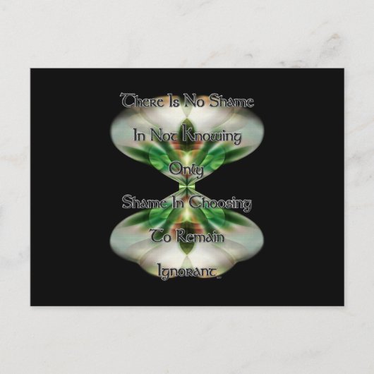 恥と無知 ポストカード (正面)