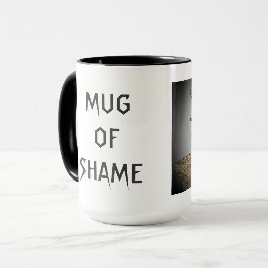 恥の失敗のかたつむりのマグ マグカップ (正面左)