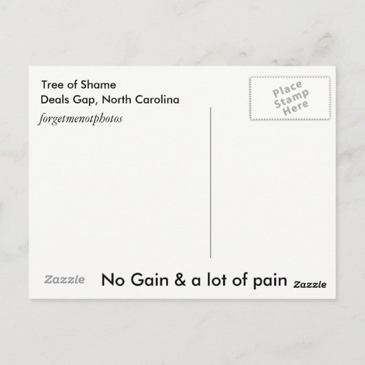 恥の木 ポストカード (裏面)