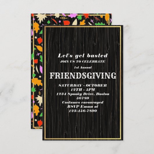 恥をかかせよう |招待 招待状 (正面/裏面)