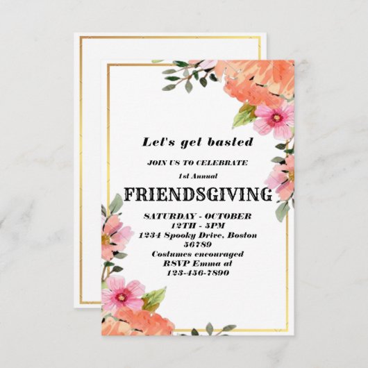 恥をかかせよう |招待 招待状 (正面/裏面)