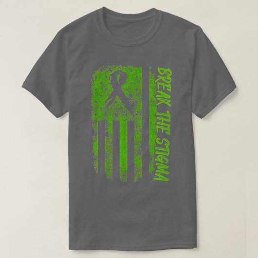 恥辱を打破するメンタルヘルス認識度 Tシャツ (デザイン正面)