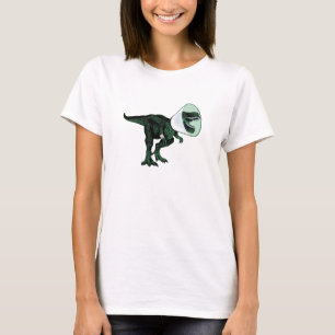 恥2の女性のTの前部または背部のTレックスの円錐形 Tシャツ