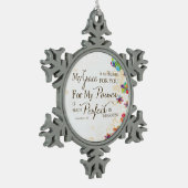 恩寵に堪えず スノーフレークピューターオーナメント (左)