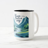 恩寵は道を見つける ツートーンマグカップ (正面右)