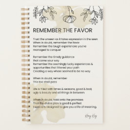 恩寵を覚え – 恵みの高揚詩 プランナー手帳