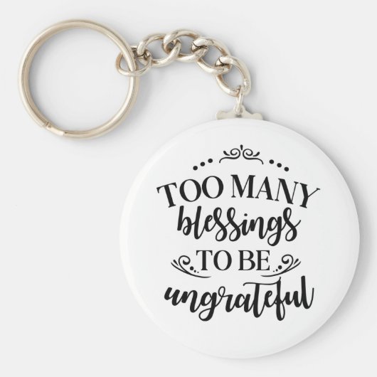 恩知らずの恵みが多すぎるキーチェーン キーホルダー (正面)