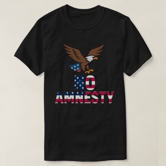 恩赦なし 大胆な鷲 愛国的なTシャツデザイン – U Tシャツ (デザイン正面)