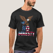 恩赦なし 大胆な鷲 愛国的なTシャツデザイン – U Tシャツ (正面)