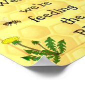 恩赦雑草食べ物を与えズビーズおもしろいガーデン引用文 ポスター (角)