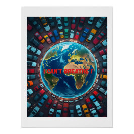 息ができない – 環境汚染 ポスター