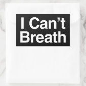 息が切れない 長方形シール (バッグ)